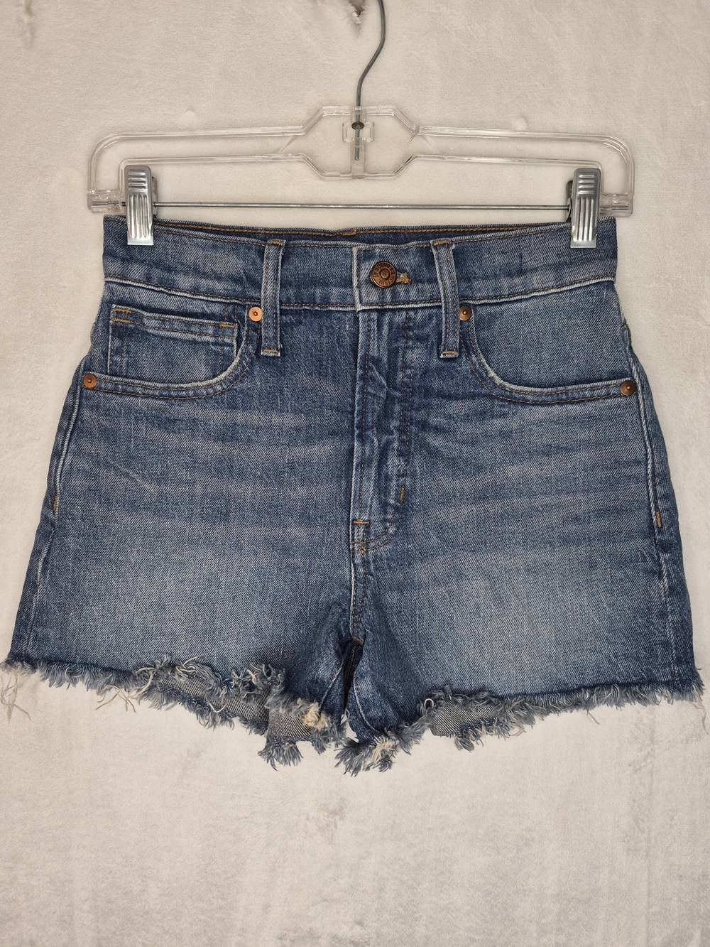 Madewell The Perfect Jean Short Raw Hem Denim Cutoff Womens Size 24